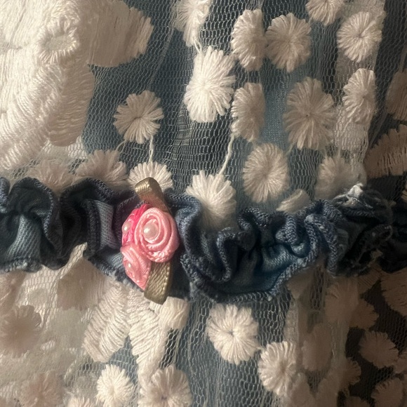 Lipstik Girls Dress. Beautiful Blue & White dress. Size 3T. - Picture 6 of 6